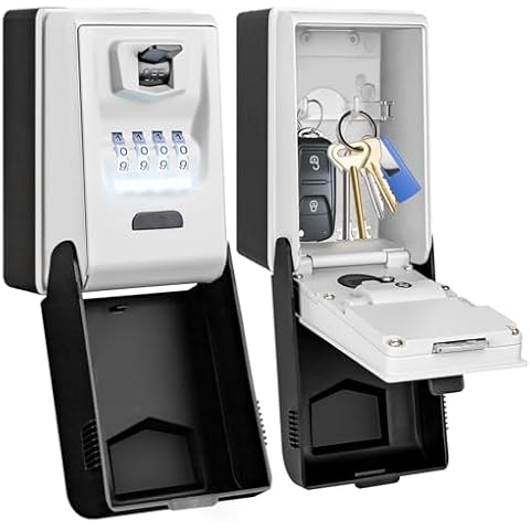 ENONEO Wall Mounted Key Lock Box with Light Cover