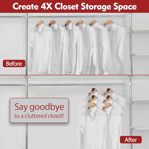 Kleiderbügel Platzsparend 30 Stück - Schwerlast Organizer bis 20KG | Stabile platzsparende Kleiderbügel zur Kleider-Aufbewahrung | Schwarz