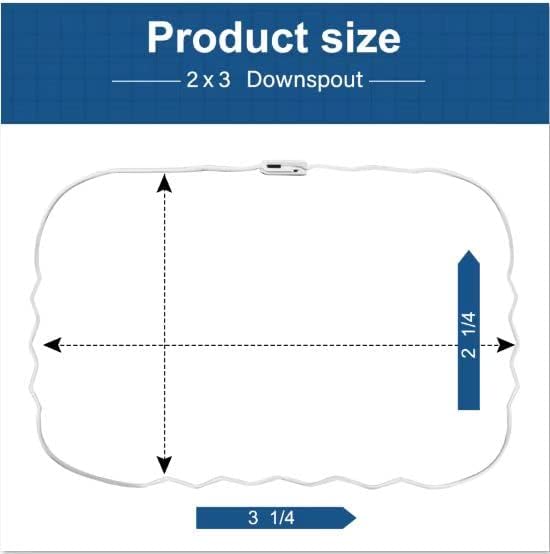 Miniatura 2 de VYH Downspout Gutter Y Conector Izquierdo 2x3 Vertical Alto Brillo Blanco