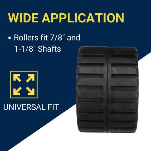 Tie Down 86419 Hull Sav'r Black 5" Pvc Ribbed Wobble Roller Kit #TOP2