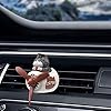 Pilot Cat Dog Car Air Freshener, Cartoon Car Vent Aroma Diffuser, Reusable Air Outlet Scented Clip With Rotating Propeller Vent Accessories #1