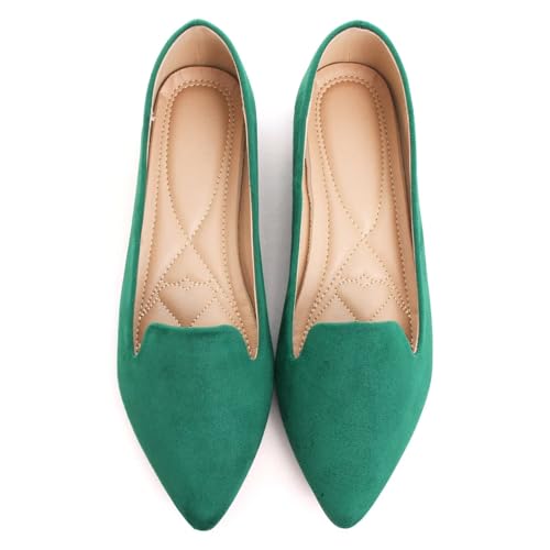 Image of Dear Time Women's Classic Ballets Pointy Toe Flats Comfortable Dress Flats Office Work Shoes