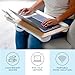 LAPGEAR Home Office Pro Lap Desk with Wrist Rest, Mouse Pad, and Phone Holder - White Oak Woodgrain - Fits up to 15.6 Inch Laptops - Style No. 91609