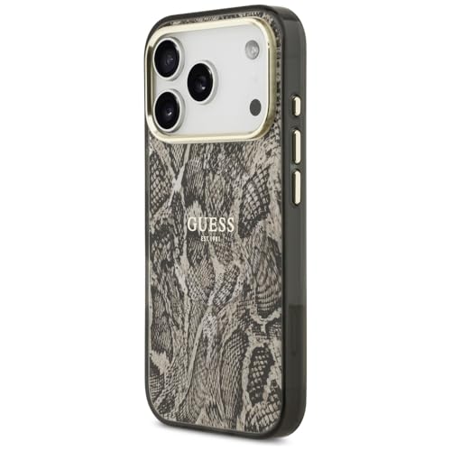 Protection iPhone 17 Pro Guess Python Marron MagSafe