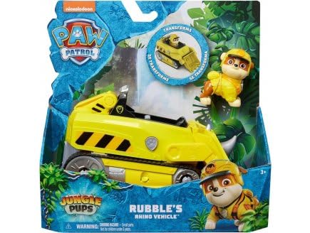 cavernedesjouets Coffret pour Pat Patrouille Jungle Pups Ruben + véhicule Tout Terrain de Luxe Transformable - Set Figurine et Voiture avec Carte Tigre