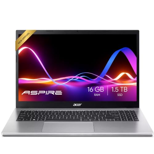Image of Acer Aspire 3, 15.6 inch Touchscreen Laptop, 16GB RAM, 1.5TB Storage, Ryzen 5 | 1TB SSD and 512GB External, FHD (1920 x 1080) Display, 2026 Edition, Wi-Fi 6, Windows 11, Office 365 for Web, no Mouse