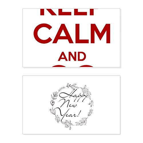 Tarjeta de Año Nuevo conmemorativa Keep Calm para regalar en Nochevieja
