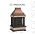 Sunjoy Outdoor Fireplace, Smith Collection Patio Wood Burning Steel Fireplace with Chimney, Spark Screen, Fire Poker, and Removable Grate, Copper with Yellow Tile