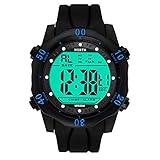 taobao agent paypal  DAZHE Militäruhren Quarz Armbanduhren, Die wasserdichte Uhr der trendy Art und Weisestahlgürtelmänner Kalender-Gurtuhr Taobao Sizzling heiße Verkaufsexplosion (Color : 3)
