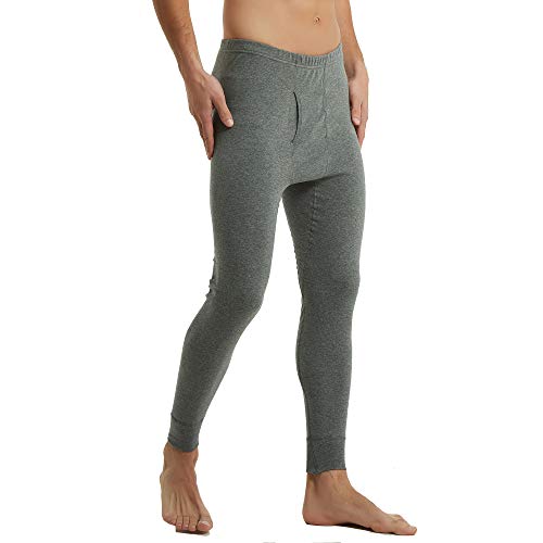 Mens Thermal Underwear Pants Long Johns Bottoms,Midweight Cotton Warm Base Layer Bottom2
