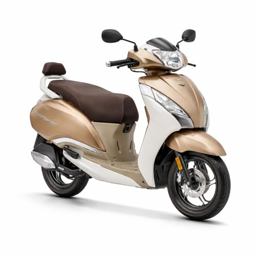 Image of TVS Jupiter 125 Disc DT Scooter | 124.8cc Dual Tone Premium Scooter with Front Disc Brake, Alloy Wheels, External Fuel Fill & Underseat Storage | High Mileage Comfort Ride