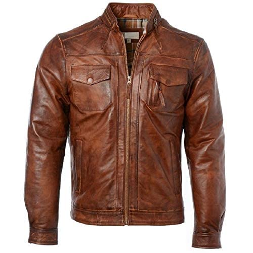 natural leather Men's Brown Leather Jacket (ZL_JK_26_Brown,Sizes :- S to 2XL)-picture-56