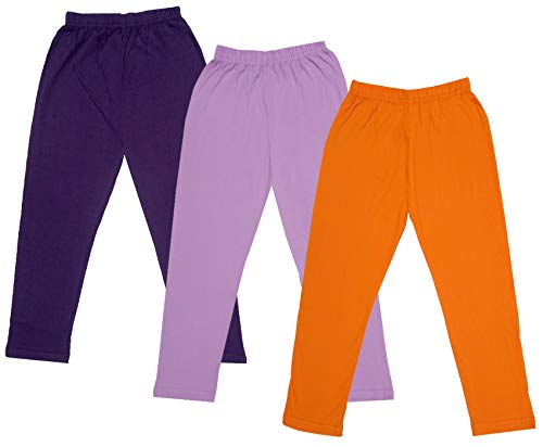 Image of indi weaves Girls Super Soft Cotton Solid Capri Pants Pack of 2