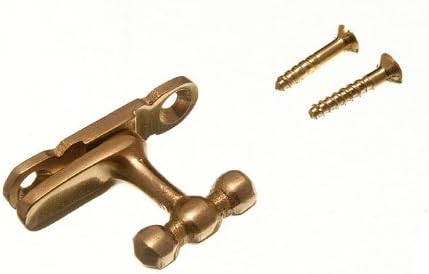 One Stop DIY 48 x SHOWCASE CATCH LATCHES SOLID POLISHED BRASS + SCREWS NEW