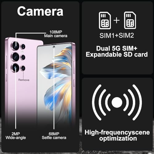 Image of BXV I25 Ultra 16+512GB Smartphone - 7000mAh Battery, 6.99-inch Display, Built-in Pen, Android 14, Snapdragon 8 Gen3, 68MP+108MP Camera Outperform Competitors in Speed & Power (Pink)