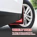 4PCS Universal Car Mud Flaps, Soft No-Collision Rubber Mudguard Splash Guards for SUV and Sedan Front Rear Fenders, Short
