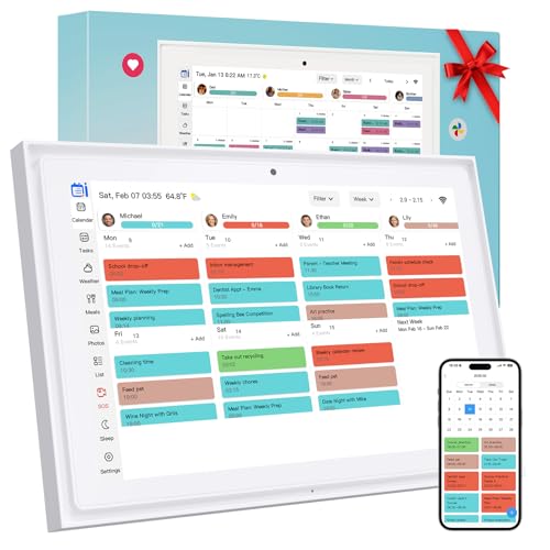 WiFi Digital Calendar Smart Family Planner:Electronic Calendar Smart Touchscreen Display with Video Call, Chore Chart & Shared Family Schedule,Gifts for Women Men, Gifts for Mom Dad