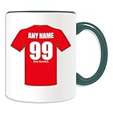 Personalisierbares Geschenk – Portugal National Tasse (Football Team-Design, Thema, Farbe) Jeder Name / Nummer auf Ihrem einzigartigen – FC Trikot Trikot Streifen A Seleccao das Quinas Portugal Poro