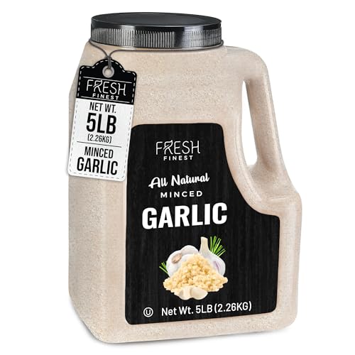 Fresh Finest Minced Garlic - Bulk 5 LB - Dried