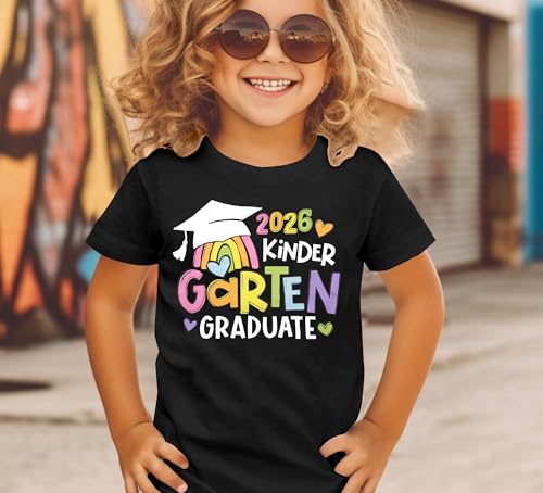 Image of Kindergarten Graduation Shirt for Girl: Last Day of School Shirt Kids 2026 Preschool Graduation Gift Tee Top