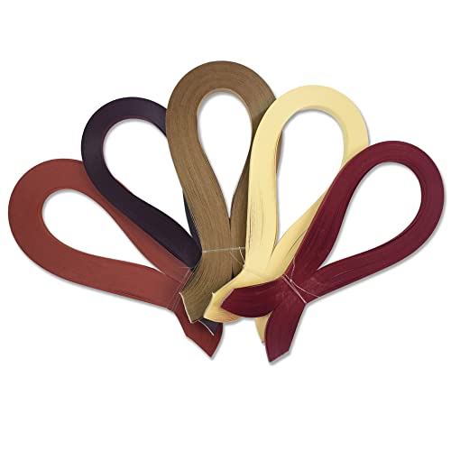 Craftreat Brown Quilling Paper Strips For Craft Work - 500 Quilling Strips 5Mm 30 Cm Length - Paper Quilling For Decorating Cards, Gift Bags, Picture Frames And Scrapbooking #TOP1