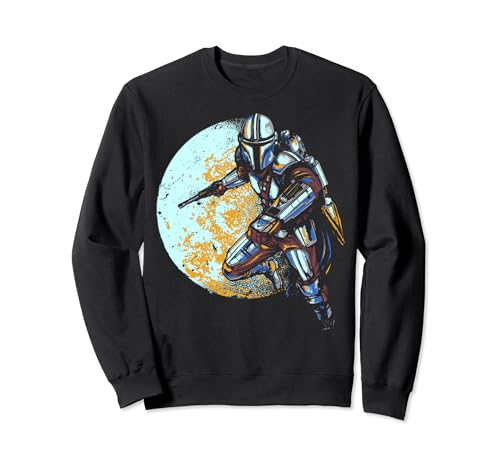 Sweatshirt Mandalorian Star Wars avec impression premium Moonlight Portrait haute définition