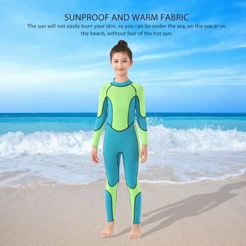 Roupa de Mergulho Quente para Crianças, Roupa de Mergulho de Corpo Inteiro Com Proteção UV de Manga