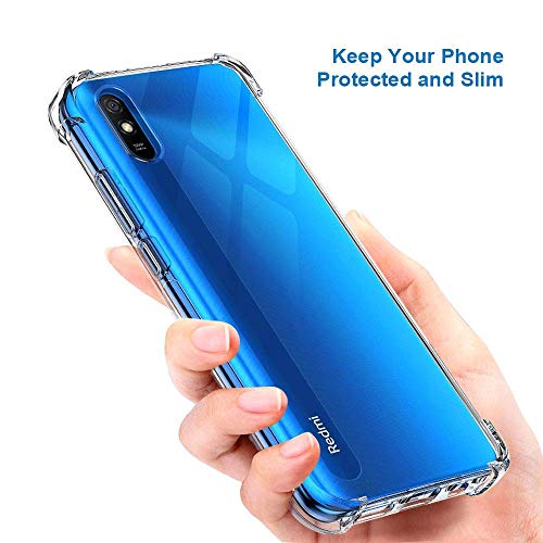 Image of COVERBLACK Rubber Back Cover for Vivo Mi Redmi 9A - M2006C3LI - Transparent