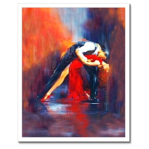 Poster Tango Nuevo de qualité supérieure avec cadre noir élégant 40 x 50 cm