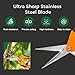 GROWNEER 3 Packs 6.5 Inch Pruning Shears Gardening Hand Pruning Snips Gardening Scissors with Straight Stainless Steel Precision Blades