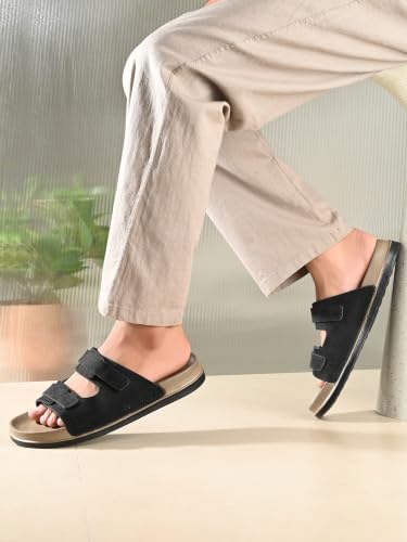Image of DOCTOR HEALTH SUPER SOFT Men's Adjustable Strap Sandals | Soft Cushioned Footbed | Lightweight Anti-Skid Comfort Sandals | Casual Everyday Wear Slip-On Sandals for Men