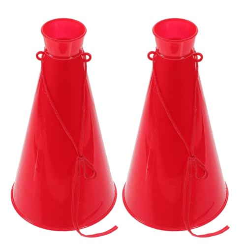 OKUMEYR 2pcs Cheer Megaphones for Boy Girl and Adults Plastic Noisemakers for Parties Sports Events and Outdoor Activities Loud and Lightweight Cheering Accessories