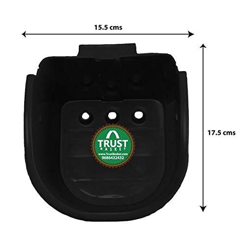 TrustBasket Vertical Gardening Hanging Pots/Planters(Large) - Set of 6 | Plastic Vertical Wall Hanging Pouches for Home & Outdoor Balcony Garden Decor |Wall Hanging Pouches for Grills
