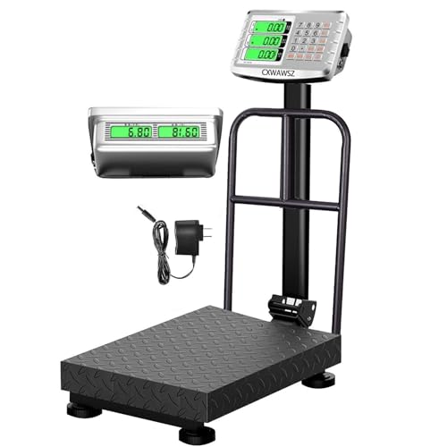 Báscula industrial plegable de plataforma 660 lb con barandilla removible miniatura 1