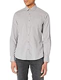 Un bolsillo en pecho. Springfield Camisa, Estampado Gris, M para Hombre