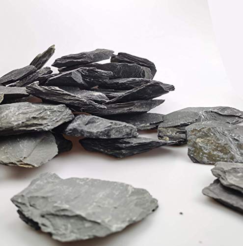 Voulosimi Natural Slate Rocks 1 to 3 inch PH Neutral Stone Perfect Rocks for Aquariums, Landscaping Model,Tank… - Image 3