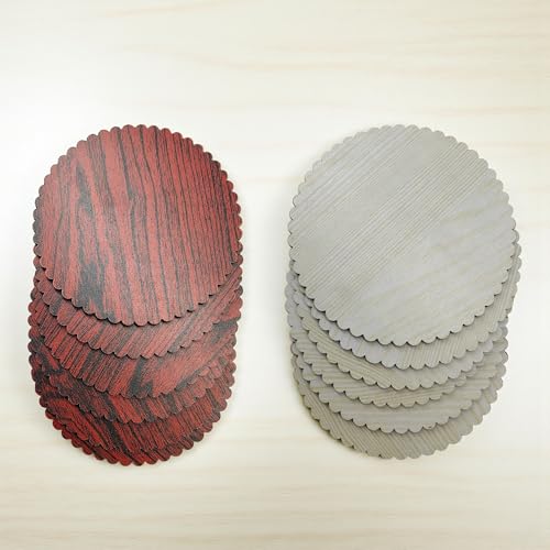 Image of Fiddlys Wooden Coaster Set of 6 | Beautiful Decorative Coaster for Tea & Coffee Cups, Mugs & Glasses | Elegant Table Decor & Gift Set | Eco-Friendly Wooden Coasters (Pack of 12 Multicolor)