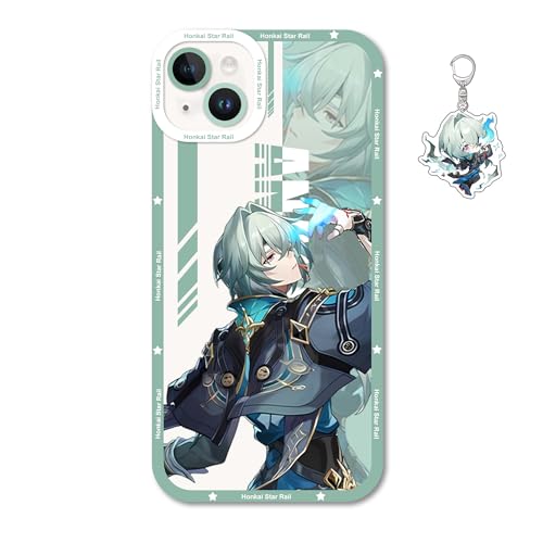 SodaMeow Honkai Star Rail Phone Case Compatible with iPhone 16/15/14/13/12/11/XR/8 Castorice Aventurine HSR Phone Protective Cover (for iPhone 15 Plus,Anaxa-5)