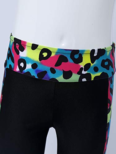 Qinciao Kids Girls Athletic Sports Bra Crop Top With Leggings Jazz Hip Hop Workout Gymnastic Dance Wear Outfit Leopard 8 #TOP5