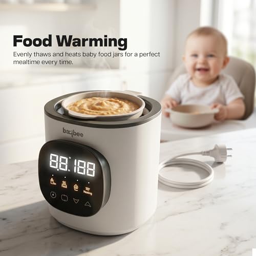 Image of Baybee Baby Bottle Warmer Cum Sterilizer | Baby Feeding Bottle Sterilizer for Baby with Fast Warming & 24H Keep Warm | Portable Bottle Warmer for Milk with Auto Shut-Off & Smart Touch Display