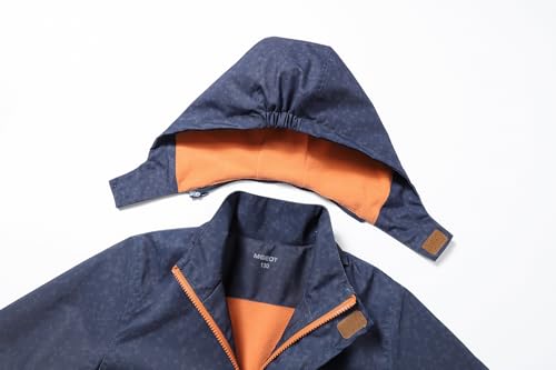 Image of MGEOY Kids Rain Jacket, Waterproof Lightweight Hooded Windbreaker for Boys Girls 4-14Y
