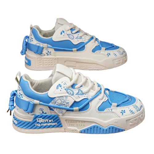 Men's Fashion Street - Style Colorblock Skateboard Shoes...
