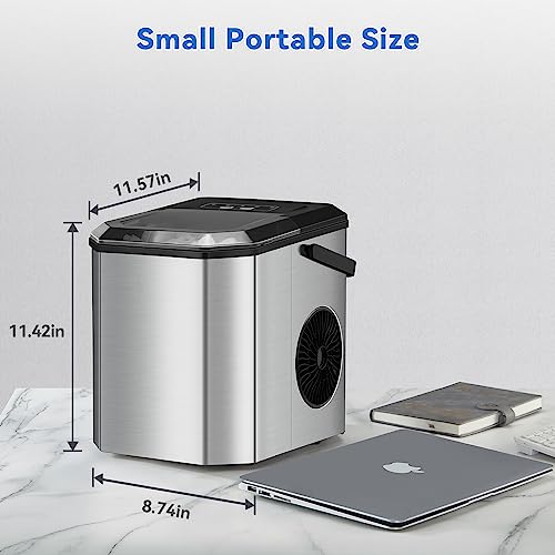 Fabricadora de hielo portátil de mostrador 26 lbs miniatura 6