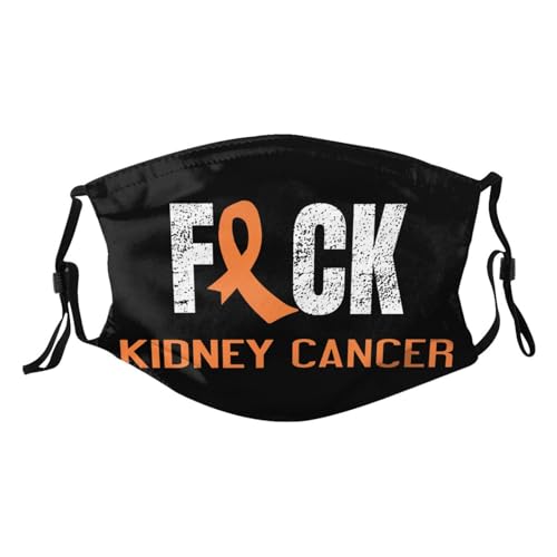 Fuck Kidney Cancer Orange Ribbon Adult Dust Mask Adjustable Dust Face with 2 Filter71