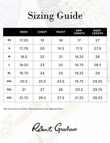 Robert Graham Men's Aristotle Woven, Cotton Long-Sleeve Button-Up Shirt, Black, 3X-Large #TOP4