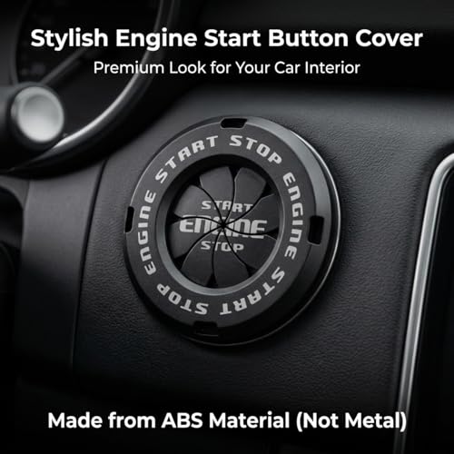 Image of SARTE Car Engine Start Stop Switch Cover Rotatable Ignition Button Protector Universal Push Start Stop Sticker Anti-Scratch Interior Decoration Accessory for All Cars