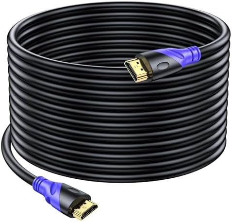 Rommisie 4K/60HZ HDMI Kabel 15m (HDMI 2.0,18Gbps) High-Speed vergoldete Anschlüsse,Ethernet Audio Return Video 4K, Full HD1080p, 3D-kompatibel Blu-Ray Laptop PC HDTV