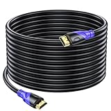 Rommisie Cavo HDMI 4K/60HZ 20m (HDMI 2.0, 18 Gbps) Connettori Placcati Oro Ad Alta Velocità, Ethernet Audio Return, Compatibile 3D Con Laptop PS3 PC HDTV Proiettore