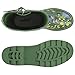 landchief Rain Boots for Women, Waterproof Ladies Tall Knee High Rubber boots,Comfort Garden Boots Anti-Slip Mid Heel Women Rain Shoes Outdoor, Green, 9