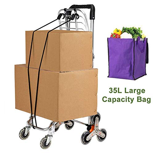 Einkaufstrolley, faltbarer Einkaufswagen auf Rädern, großer und leichter Mehrzweckwagen mit schwenkbaren Vorderrädern… – Bild 3